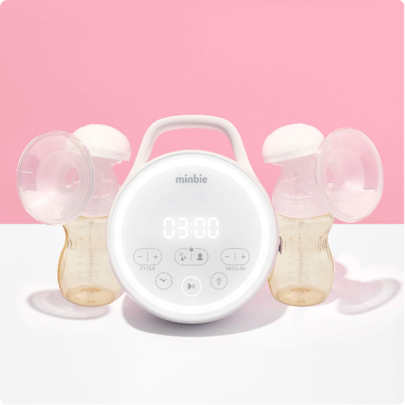 White hospital grade breast pump