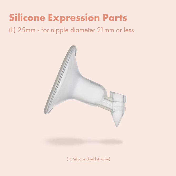 Minbie Pump Silicone Shield+Valve (L) 25mm