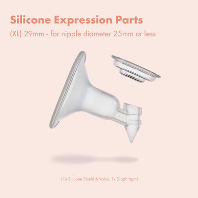 Minbie Pump Silicone Diaphragm & Shield+Valve (XL) 29mm